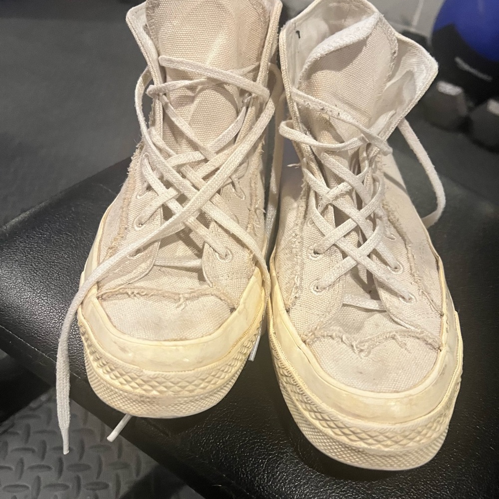 Converse Cream High-Top Sneakers